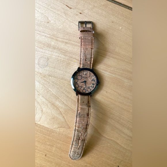 BREDA Cork Background Watch with genuine leather band - Picture 1 of 4